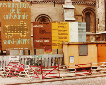 Chantier des fouilles de la cathédrale Saint-Pierre