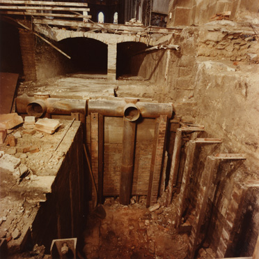 1978: Démolition d'une chaufferie du XIXe siècle sous la cathédrale