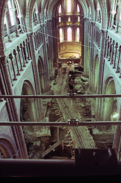 1978-1979: Vue des fouilles sous le plancher de la cathédrale actuelle