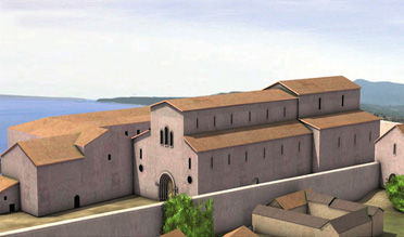 La cathédrale romane. XIIe siècle