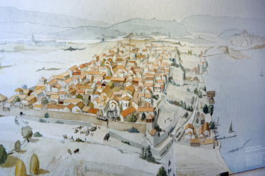 Genève au VIe siècle d’après un dessin de G. Deuber (1992)