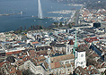 View of Saint-Pierre Cathedral and Lake Geneva