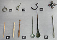 Collection dâ€™objets de lâ€™Ã©poque romaine trouvÃ©s lors des fouilles dans le site